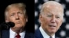 Ảnh phối hợp cựu Tổng thống Donald Trump, trái, và đương kim Tổng thống Joe Biden.