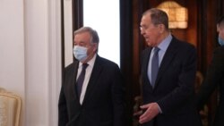 Ngoại trưởng Nga Sergei Lavrov tiếp Tổng thư ký Liên Hiệp Quốc Antonio Gutteres đang đến thăm Nga trong ngày 26/4