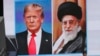 Chân dung Tổng thống Hoa Kỳ Donald Trump và Lãnh tụ tối cao Iran Ayatollah Ali Khamenei.