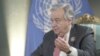 United Nations Secretary-General Antonio Guterres speaks to VOA in Kuwait City, Kuwait, Feb. 14, 2018.