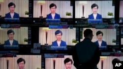 Carrie Lam lên TV thông báo chính thức rút dự luật dẫn độ, 4 tháng Chín, 2019.