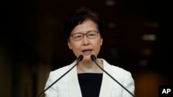 Đặc khu trưởng Hong Kong Carrie Lam phát biểu hôm 3/9/2019.